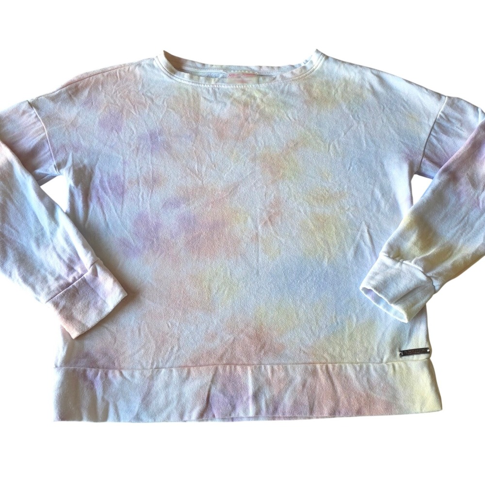 Betsey Johnson Performance Tie Dye Sweatshirt Pullover Top Pastel Women's S